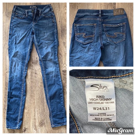 Silver “Aiko” Jeans - Picture 1 of 1
